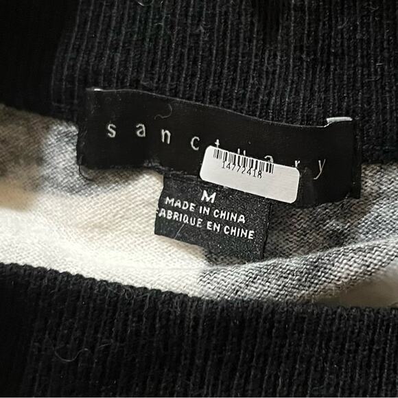 Sanctuary Cityscape Cardi Black Warped Check Button Down Cardigan Sweater Medium - Picture 7 of 9